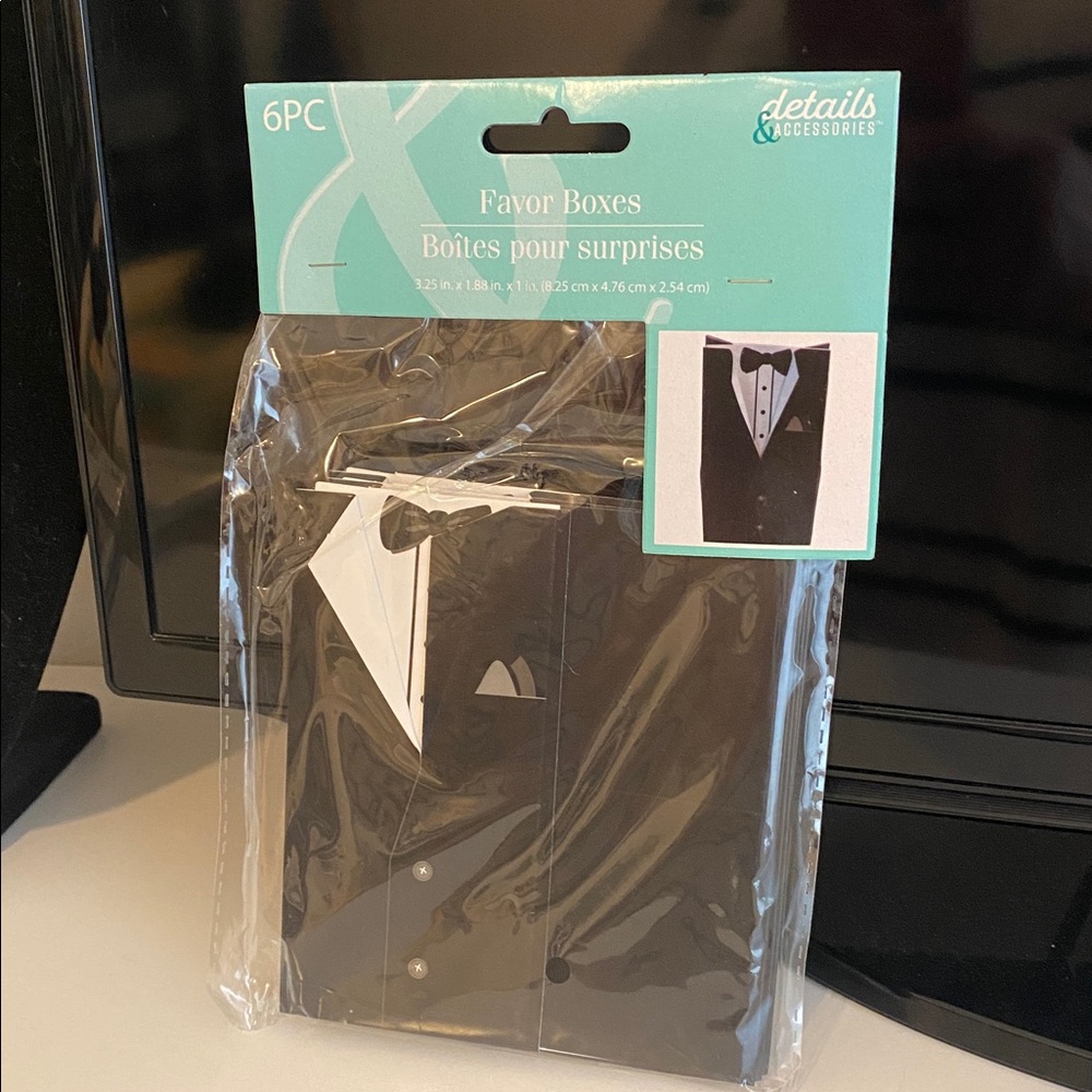 Black and White Tuxedo Favor Boxes